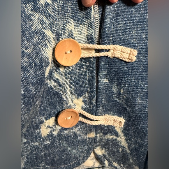 Custom Kimono Style Acid Wash Bleached Jean Denim Jacket - Picture 4 of 12